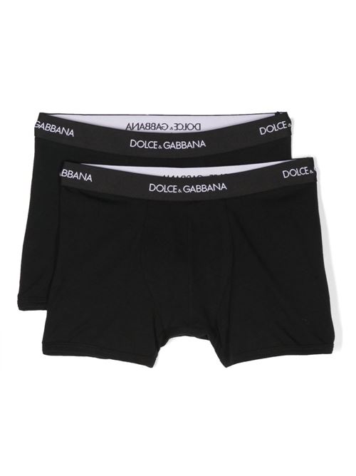 Boxer intimo bambino Dolce e Gabbana bipack nero Dolce & Gabbana Kids | L4J701ON00GN0000